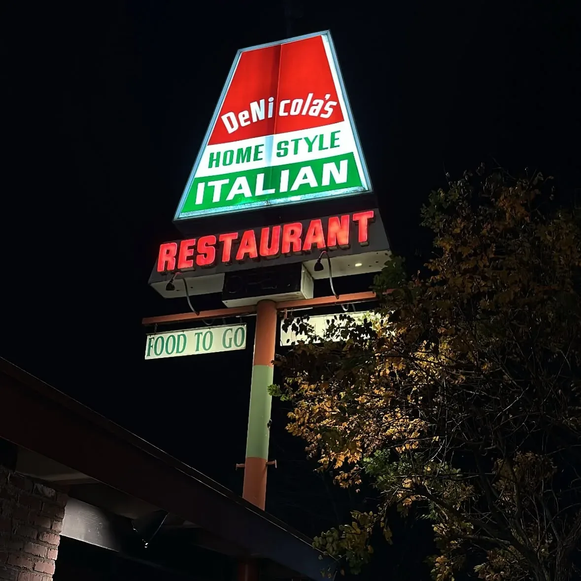 Vintage dining room at DeNicola's Italian Restaurant in Portland